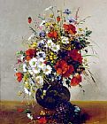 Daisies, Poppies and Cornflowers by Eugene Henri Cauchois